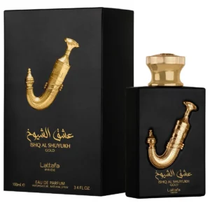 Ishq Al Shuyukh Gold Eau de Parfum by Lattafa Pride – Unisex Luxury Perfume with Caramel, Saffron & Amber Notes