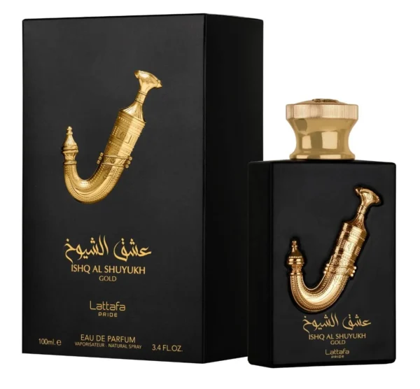 Ishq Al Shuyukh Gold Eau de Parfum by Lattafa Pride – Unisex Luxury Perfume with Caramel, Saffron & Amber Notes