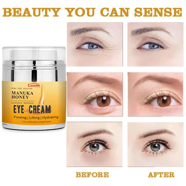 Organic Manuka Honey Face Serum & Cream Set | Moisturizing, Whitening, Anti-Wrinkle Skincare | Shrink Pores, Brighten, Plump & Smooth | 3pcs Serum + 100g Face Cream + 50g Eye Cream + 3pcs Set | Natural & Gentle | Unisex | Vegan | No Harsh Chemicals - Image 9