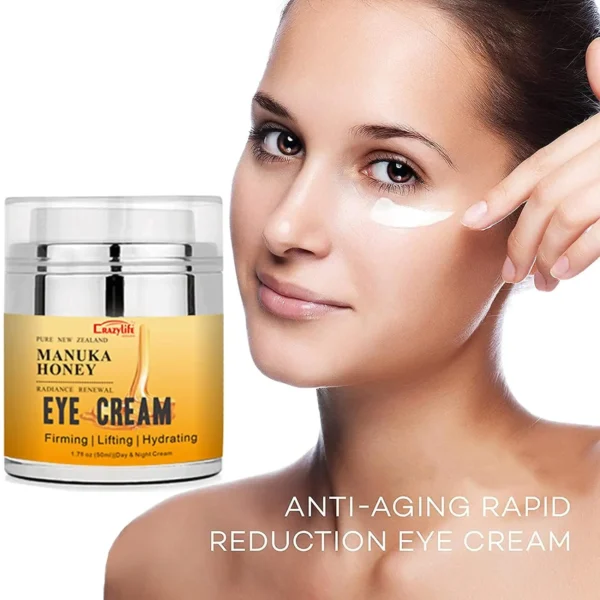 Organic Manuka Honey Face Serum & Cream Set | Moisturizing, Whitening, Anti-Wrinkle Skincare | Shrink Pores, Brighten, Plump & Smooth | 3pcs Serum + 100g Face Cream + 50g Eye Cream + 3pcs Set | Natural & Gentle | Unisex | Vegan | No Harsh Chemicals - Image 7