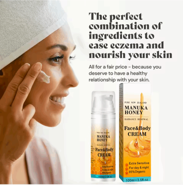 Organic Manuka Honey Face Serum & Cream Set | Moisturizing, Whitening, Anti-Wrinkle Skincare | Shrink Pores, Brighten, Plump & Smooth | 3pcs Serum + 100g Face Cream + 50g Eye Cream + 3pcs Set | Natural & Gentle | Unisex | Vegan | No Harsh Chemicals - Image 18