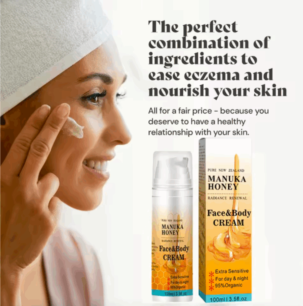Organic Manuka Honey Face Serum & Cream Set | Moisturizing, Whitening, Anti-Wrinkle Skincare | Shrink Pores, Brighten, Plump & Smooth | 3pcs Serum + 100g Face Cream + 50g Eye Cream + 3pcs Set | Natural & Gentle | Unisex | Vegan | No Harsh Chemicals - Image 23