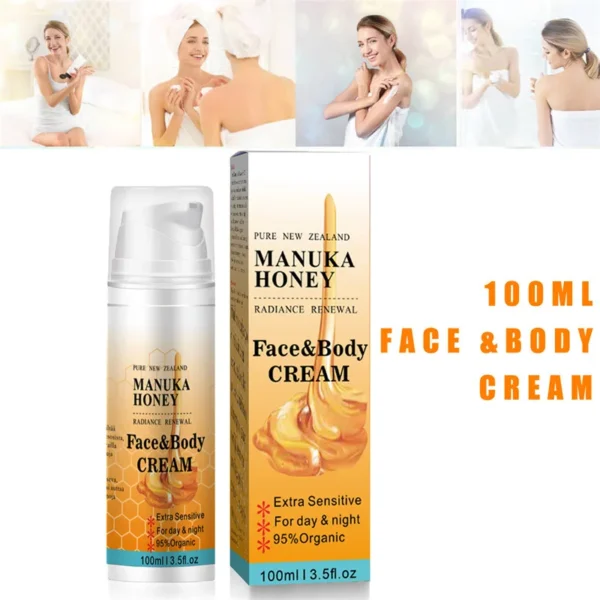 Organic Manuka Honey Face Serum & Cream Set | Moisturizing, Whitening, Anti-Wrinkle Skincare | Shrink Pores, Brighten, Plump & Smooth | 3pcs Serum + 100g Face Cream + 50g Eye Cream + 3pcs Set | Natural & Gentle | Unisex | Vegan | No Harsh Chemicals - Image 25